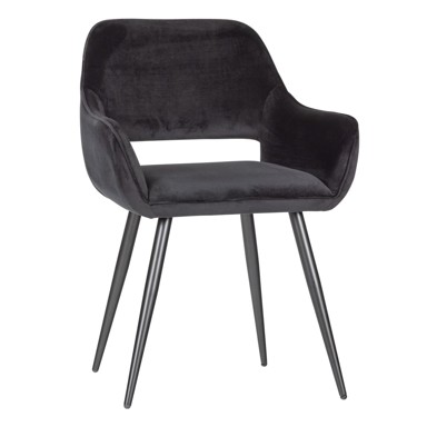 WOOOD Set od 2 crne blagovaonske stolice Jelle