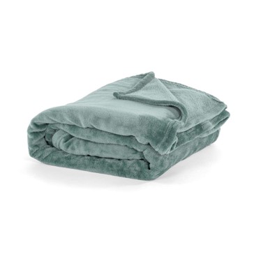 TISECO HOME STUDIO Zelena mikro plišana deka, 150x200 cm