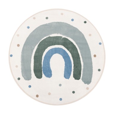 FD Zeleni/boje slonovače dječji tepih ø133 cm Joyful Mint 