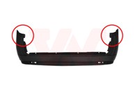 VAN WEZEL Zadnji branik Fiat Doblo 10-15, crni, 2 zadnja vrata, 15- Combo