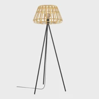 EGLO Stajaća lampa 1xe27 v-1490 , natur/crna montezuelo 390155