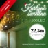 Božićna LED zavjesa, 500 LED, toplo bijela