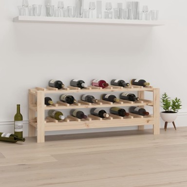 Stalak za vino, 109,5 x 30 x 82 cm, masivna borovina