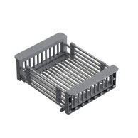 QUADRON Ocjedna košara sa sivim ručkama 30,5-44,0x22,5x9,2 cm