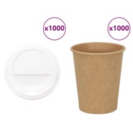 Papirnate šalice za kavu s poklopcem, 1000 kom, 12 oz, 300 ml