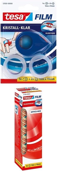 Tesafilm Mini set dispenzera s 2 role + 8 rola ljepljive trake
