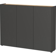 GERMANIA Antracitno sivi ormarić za cipele u dekoru hrasta 138x105x25 cm Libbiano 