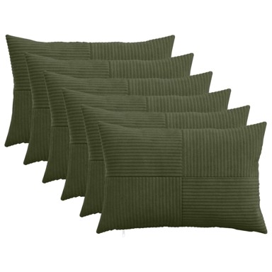 ALMELO Presvlake za jastuke 6 kom. 40 x 60 cm, zeleni kord