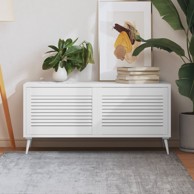 Vrata za ormarić rešetkasta 2 kom bijela 39,5x59,4 cm borovina