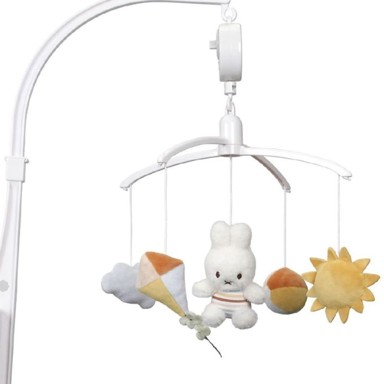 LITTLE DUTCH Glazbeni vrtuljak miffy Vintage Sunny Stripes, 52x75x37 cm