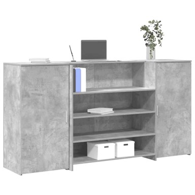 Radni stol 200x50x103,5 cm konstruiranog drva, sivi