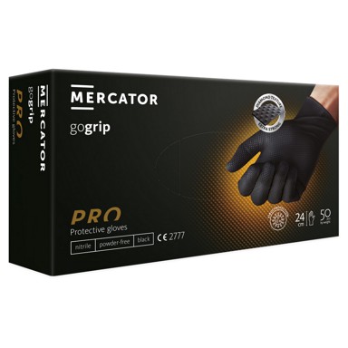 LACUNA Zaštitne rukavice JEDNOKRATNE GOGRIP PRO CRNE VEL. XL
