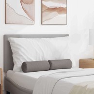 Valjkasti jastučići set 2 kom Ø15×40 cm tkanina, sivosmeđi