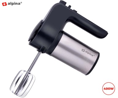 ALPINA Ručni mikser 400 W, crno-srebrni