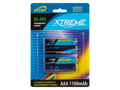 BLOW Punjive baterije Xtreme AAA R3 Ni-MH 1100 mAh, 4 kom