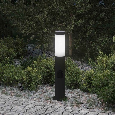 Stupić s utičnicom, 50 cm, IP44, nehrđajući čelik