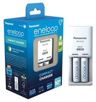 PANASONIC Punjač baterija Eneloop Compact KKJ50MCD20E, 2 mjesta za punjenje + 2x 2000mAh AA baterije