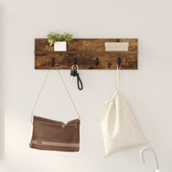Vješalica za kapute na zidu 60 x 10.5 x 18 cm, dimljeni hrast