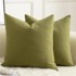 NIKCORP Set dekorativnih jastučnica 2 kom 60 x 60 cm, šenil, maslinasto zelena
