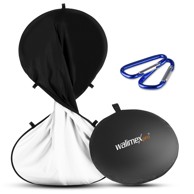 WALIMEX Sklopiva pozadina pro, 150x200cm, crno/bijela PE