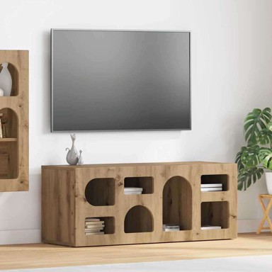 TV ormarić, 100 x 35 x 40 cm, od konstruiranog drva, umjetnički hrast