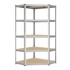 SONGMICS Kutni regal, 90 x 90 x 180 cm, srebrni