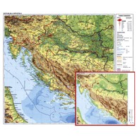 TRSAT Karta Hrvatske 56x49 cm, raznobojna