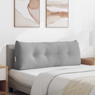 Jastuk za leđa, 120 x 24 x 50 cm, tkanina, oblačno siva