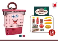 Košarica za kupovinu + pribor crvena