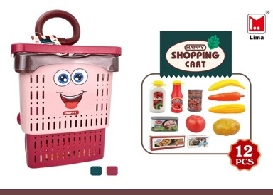 Košarica za kupovinu + pribor crvena