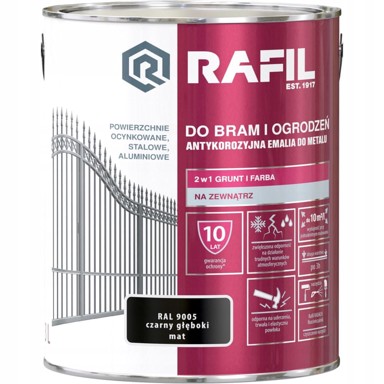 Radowil Brama boja za vrata i ograde RAL 9005, mat, 3 l, tamnocrna