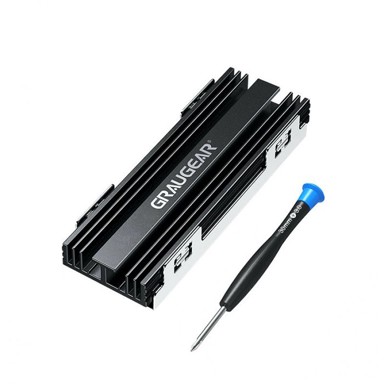 GRAUGEAR Hladnjak za M.2 NVMe SSD za proširenje memorije PlayStation 5, 2x termalne podloge G-PS5HS02