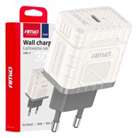 AMIO GaN mrežni punjač Quick Charge PD 30W USB-C
