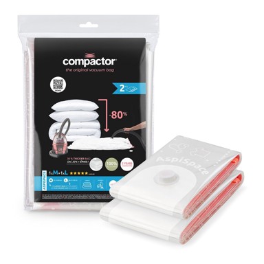 COMPACTOR Vakuum vrećice za odjeću u setu 2 kom, Premium Valve M/L