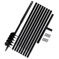 Ručna burgija za zemlju sa ručkom 120 mm i produžnom cijevi, 9 m, čelik