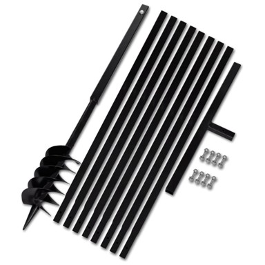 Ručna burgija za zemlju sa ručkom 120 mm i produžnom cijevi, 9 m, čelik