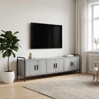 TV ormarić 146 x 33 x 50 cm, konstruirano drvo, siva sonoma