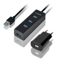 AXAGON USB hub HUE-S2BP USB-A-Hub, 4x USB 3.0, vanjsko napajanje - 1,2 m, Netzteil HUE-S2BP