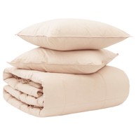 Set deka od kapokovog vlakna za sve sezone 155 x 220 cm, 2 kom., bež