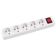 OFFICE PRODUCTS Produžni kabel s prekidačem, 5 utičnica, 5 m, bijeli 13115541-14