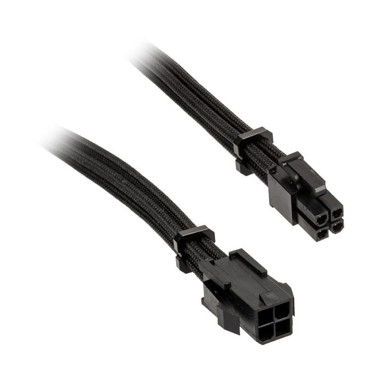 BITFENIX Produžni kabel Alchemy, 4-Pin ATX12V, 45 cm, sleeved, crni, BFA-MAC-4ATX45KK-RP