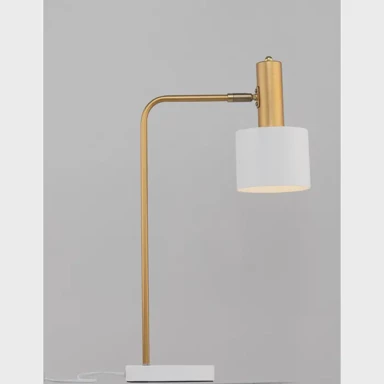 NOVA LUCE Stolna lampa Paz, E27, IP20, zlatna/bijela