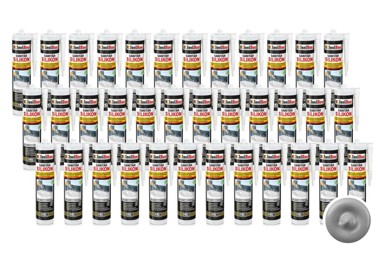 ISOLBAU Sanitarni silikon, 36 x 300 ml, sivi