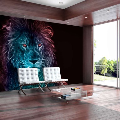 Foto tapeta Abstract lion rainbow 100x70