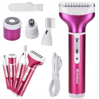 VERKGROUP Bežični epilator i brijač dlačica 4u1 USB, ružičasti