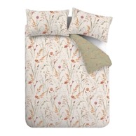 CATHERINE LANSFIELD Flanelska posteljina Grasmere Floral 230x220 cm za bračni/produženi krevet Zelena/smeđa