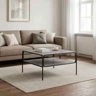 Bočni stol 100 x 50 x 46 cm od konstruiranog drva, siva sonoma