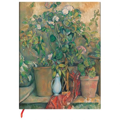 PAPERBLANKS Notes Cezanne's Terracotta Pots And Flower, mini, 9 x 14 cm, crte, 88 listova, s gumicom
