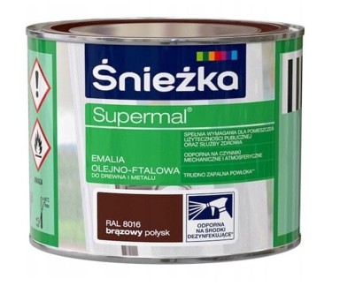 ŚNIEŻKA Supermal emajl, smeđa 8016, sjaj, 0,2 l