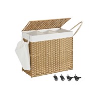 SONGMICS Košara za rublje 70x36x66 cm, prirodna